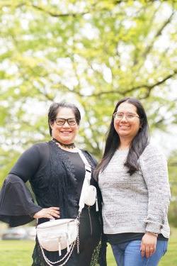 Mixtica Canales with her mother, Micaela Chairez.